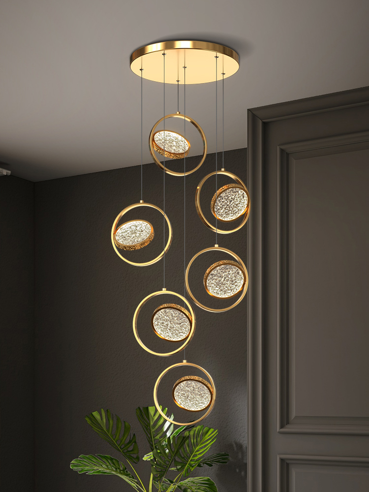 Interior Design Hall - Modern LED Ring Chandelier Interior Designer