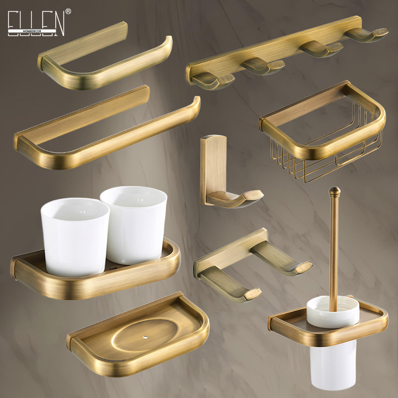 Antique Brass Hook - Antique brass plated wall mounted towel