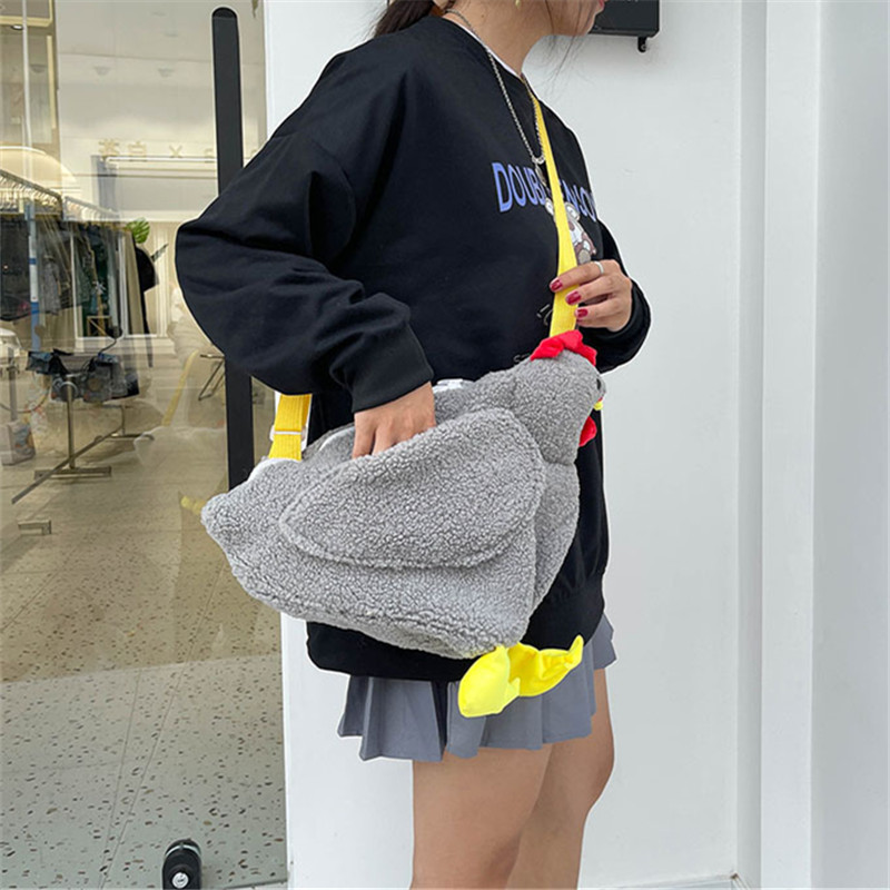 Interior Design Whimsical - Charming Plush Chicken Crossbody Bag -