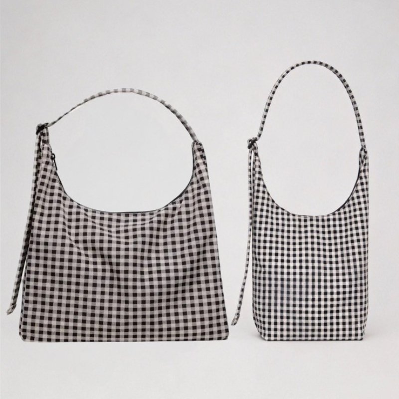 Interior Design Grid - Designer Checkered Shoulder Bag,Black And White