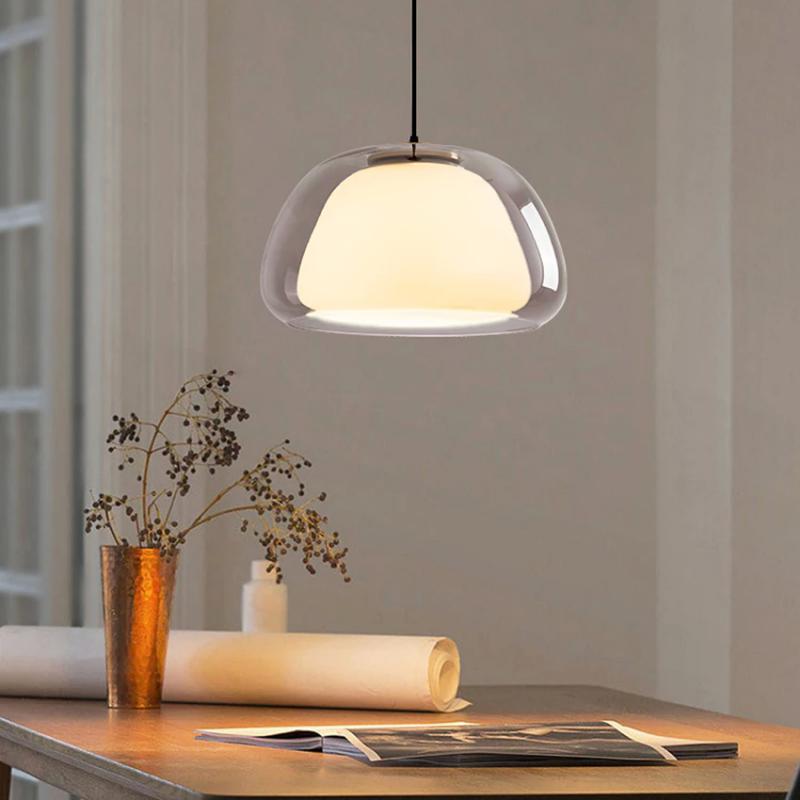 Interior Design Hall - Danish Designer Restaurant Glass Chandelier Simple