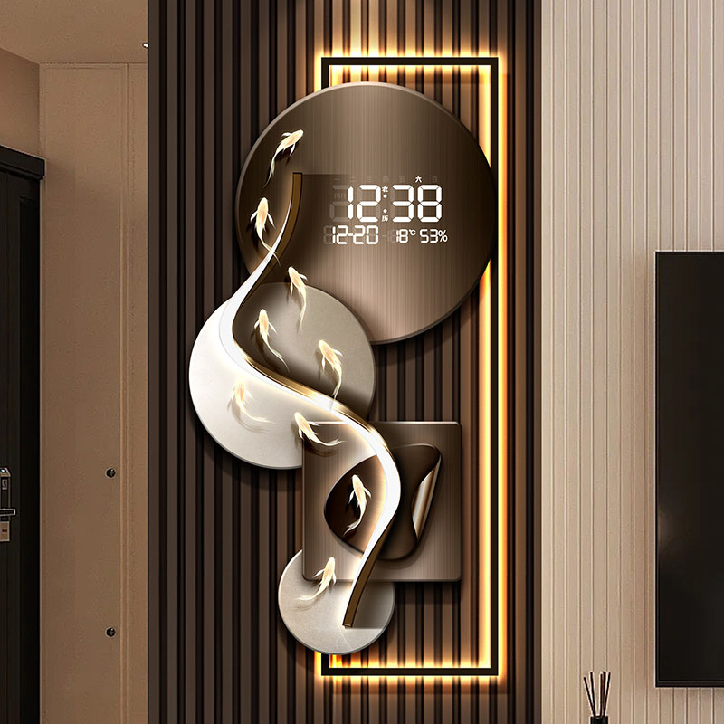 Interior Design Luxury Living Room - Xenomorph Luminous Wall Clocks Luxury Digital