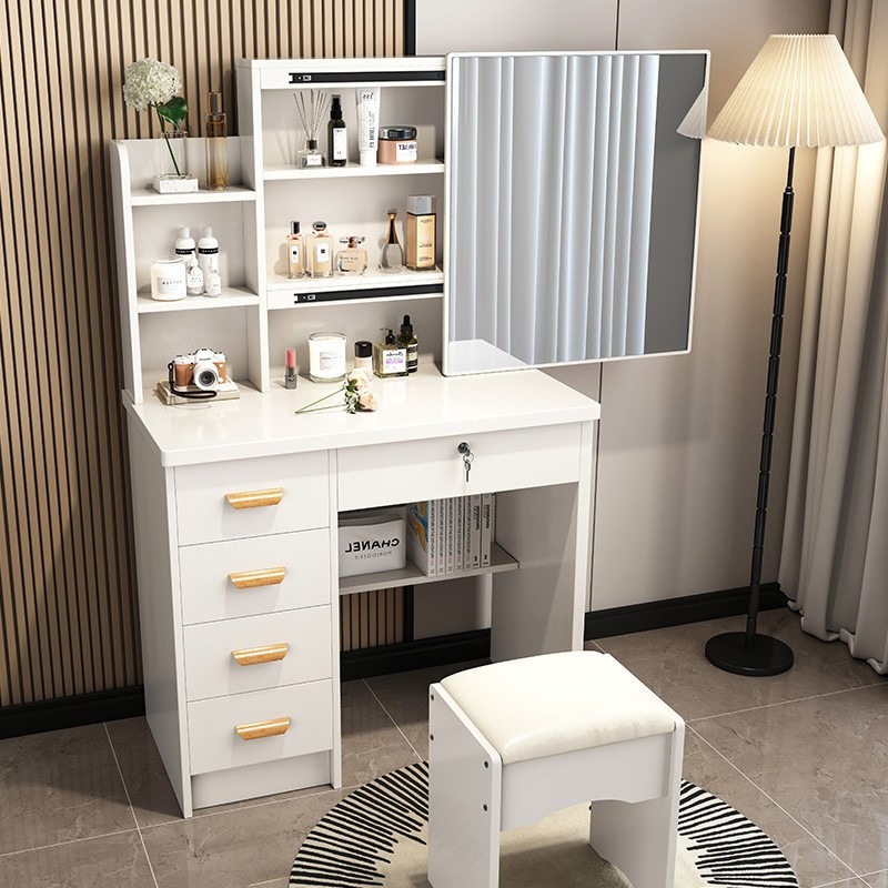 Interior Design White And Wood - Modern Aesthetic Vanity Table Design White