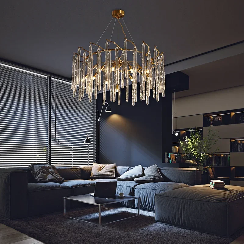 Nordic Luxury Colorful Crystal - Interior Design Luxury Living Room ulasan dan harga