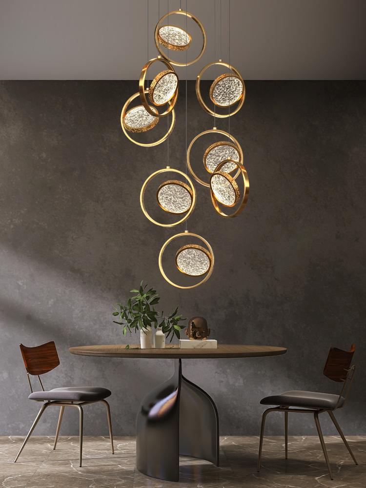 Modern LED Ring Chandelier Int - Interior Design Hall ulasan dan harga