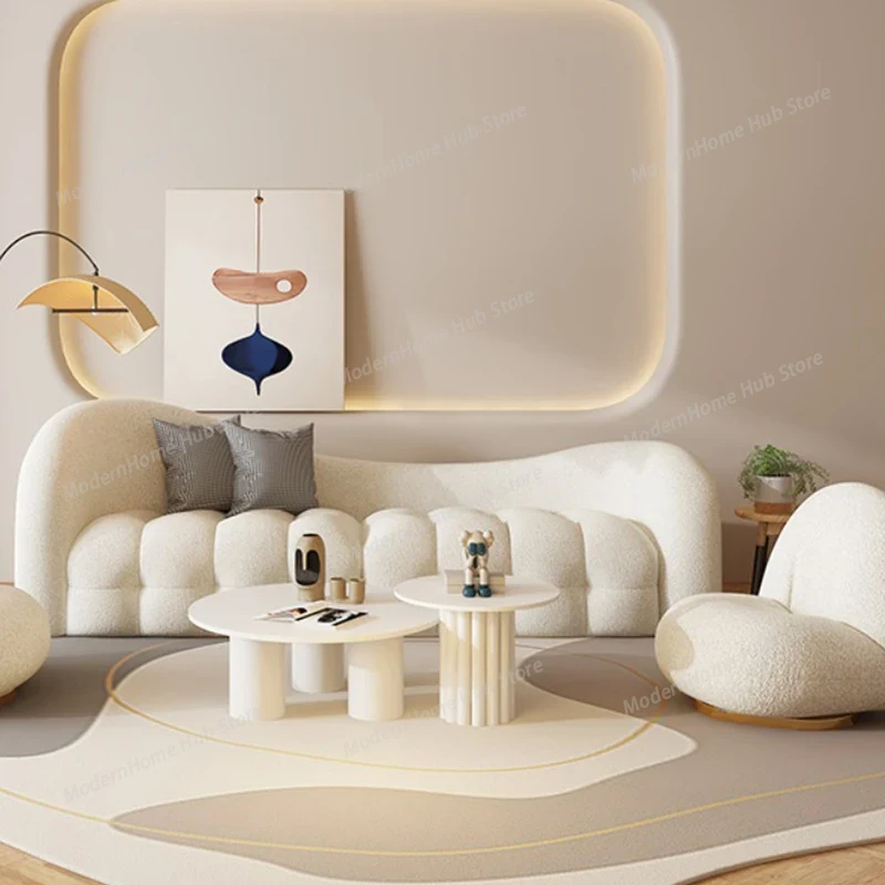 White Cream Living Room Sofas  - Interior Design White And Wood ulasan dan harga