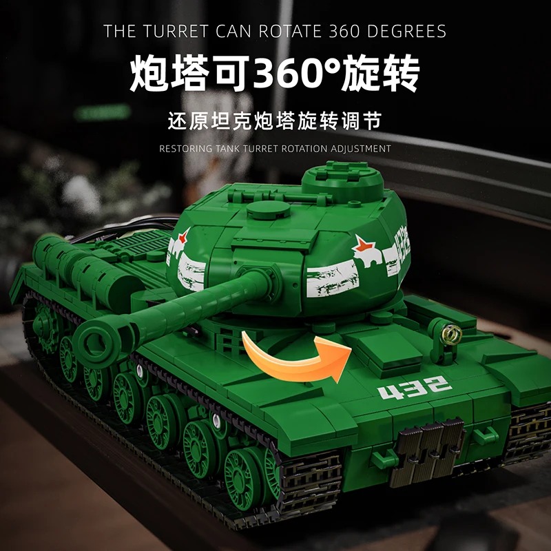 IS-2 Tank Model Kit - 1402PCS  - Interior Design Build ulasan dan harga
