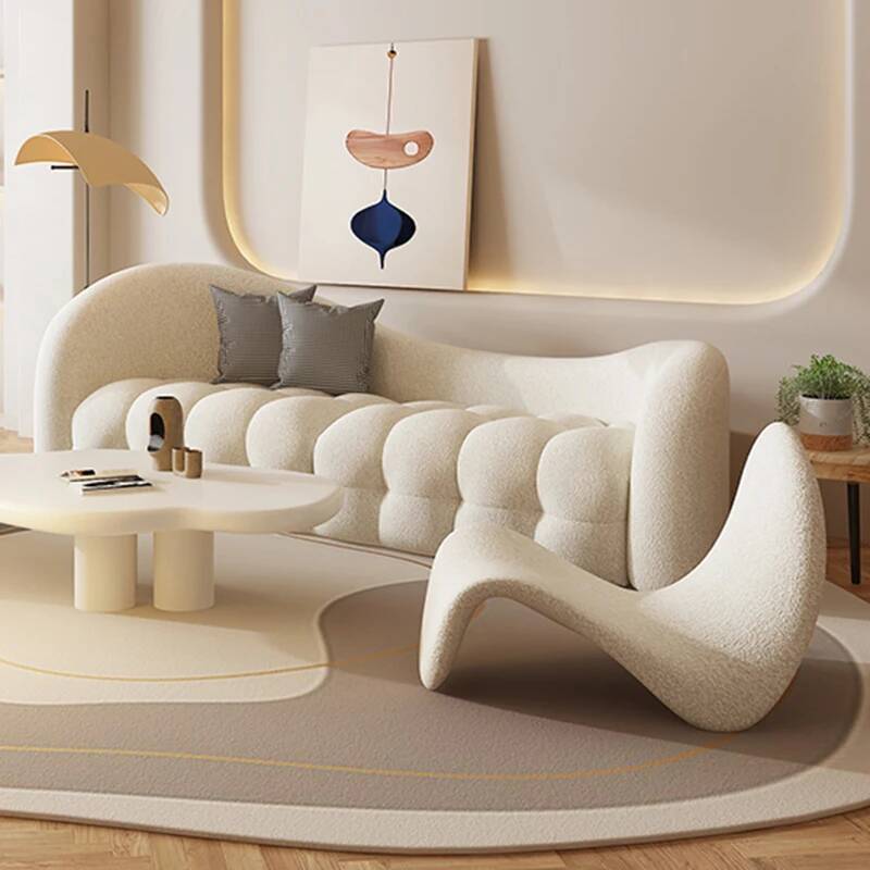 Cream White Living Room Sofas  - Interior Design White And Wood ulasan dan harga