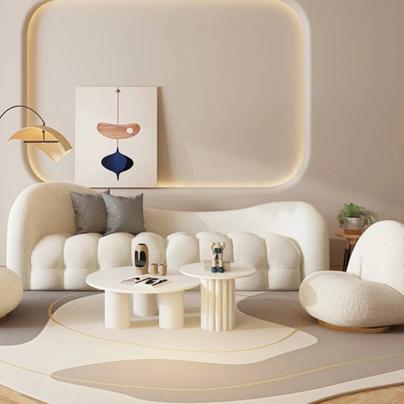 Cream White Living Room Sofas  - Interior Design White And Wood ulasan dan harga