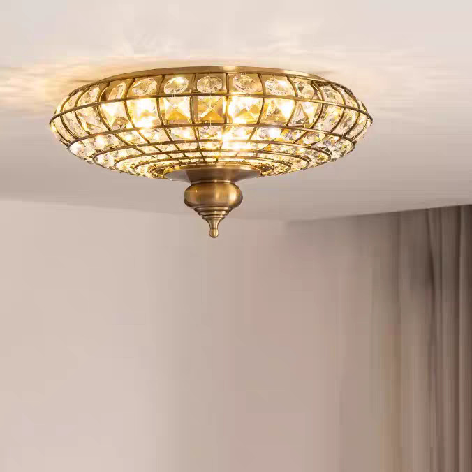 American-style Crystal LED Cei - Interior Design Luxury Living Room ulasan dan harga