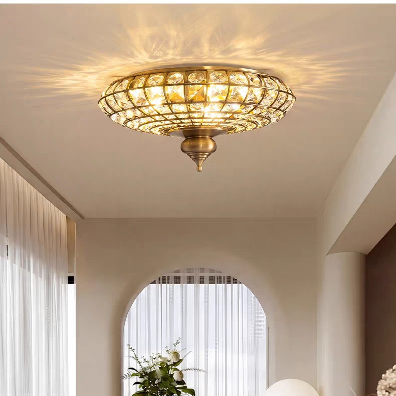 American-style Crystal LED Cei - Interior Design Luxury Living Room ulasan dan harga