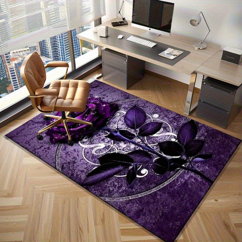 Purple Leaf Rug for Elegant Of - Interior Design Luxury Living Room ulasan dan harga