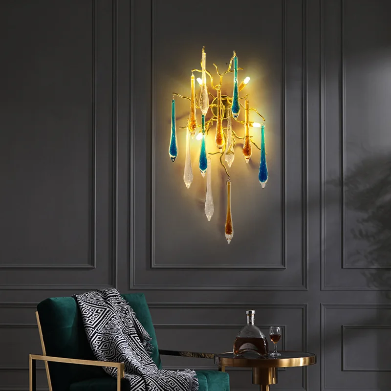 Nordic Luxury Colorful Crystal - Interior Design Luxury Living Room ulasan dan harga