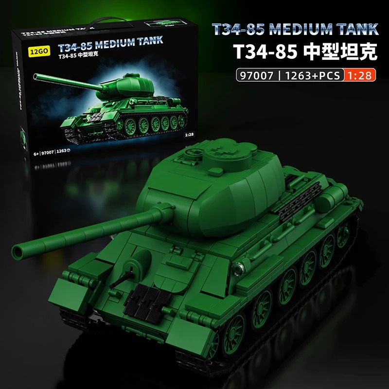 T34-85 Tank Model Kit - 1263PC - Interior Design Build ulasan dan harga