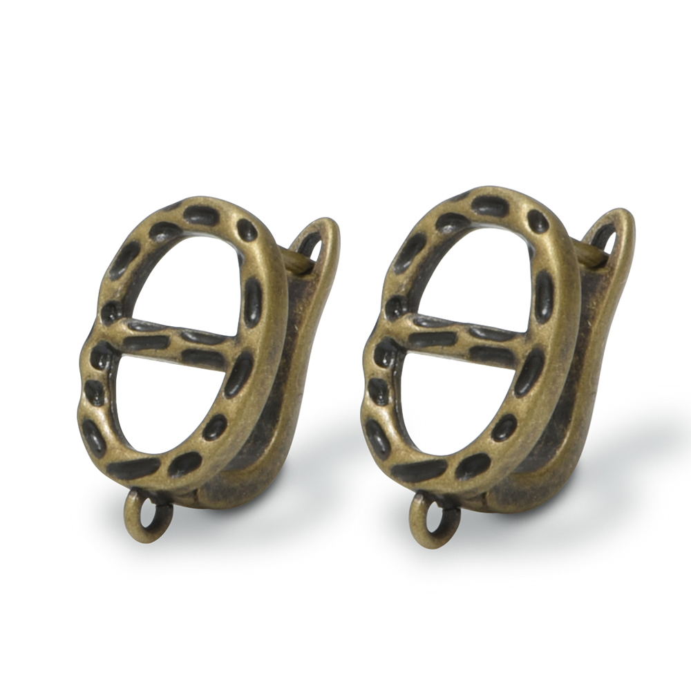 1 Pair NEW Earring Clasps Hook - Antique Brass Hook ulasan dan harga