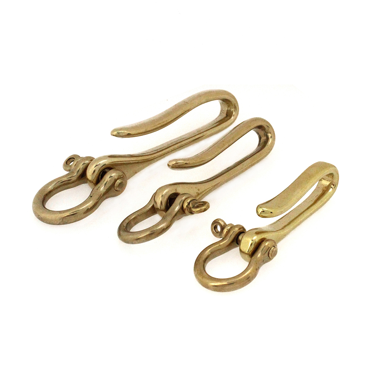 Belt U Hook Brass Keychain Fob - Antique Brass Hook ulasan dan harga