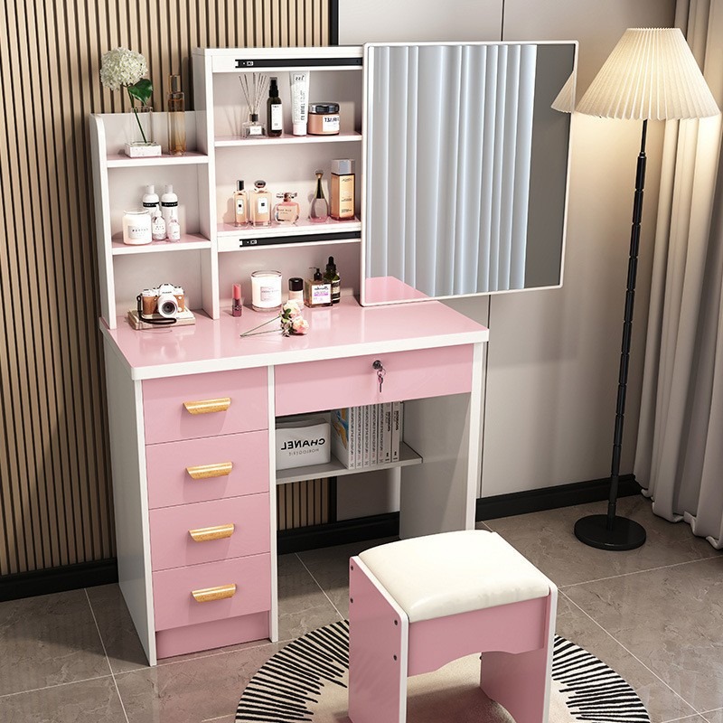 Modern Aesthetic Vanity Table  - Interior Design White And Wood ulasan dan harga
