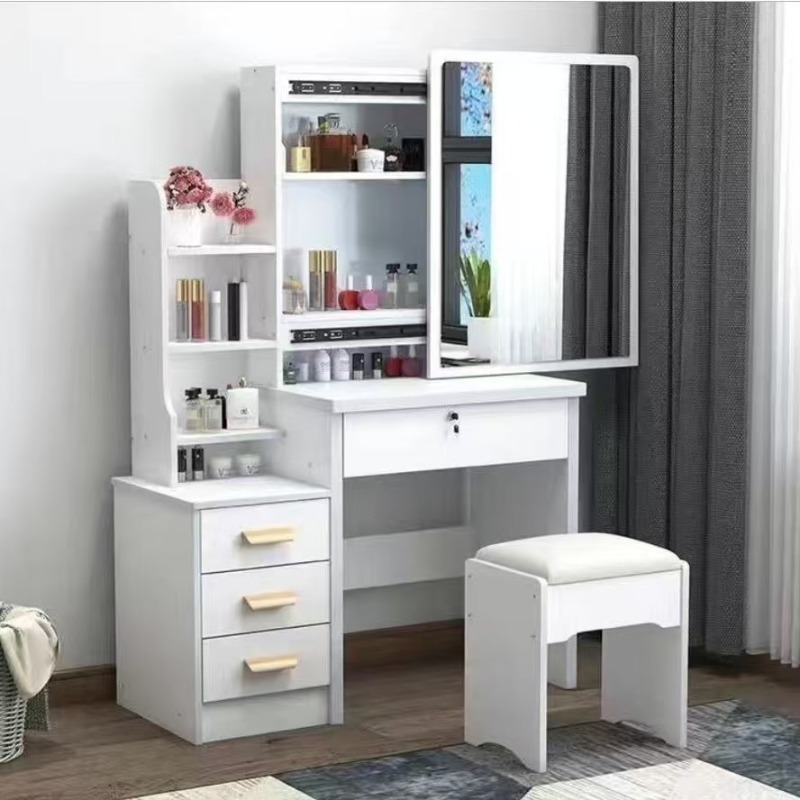 Modern Aesthetic Vanity Table  - Interior Design White And Wood ulasan dan harga