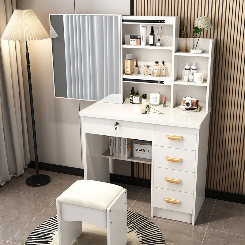 Modern Aesthetic Vanity Table  - Interior Design White And Wood ulasan dan harga