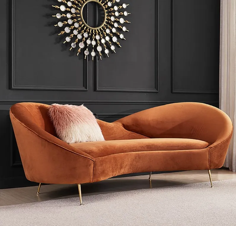 -Light Luxury Fabric 3-seat So - Interior Design Luxury Living Room ulasan dan harga