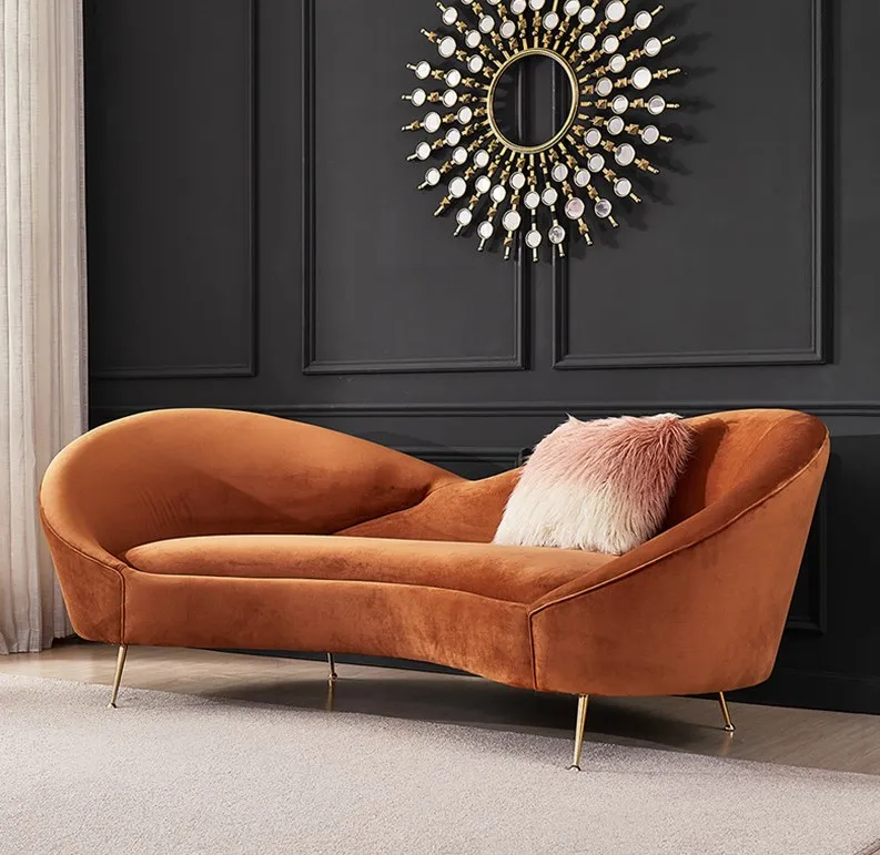 -Light Luxury Fabric 3-seat So - Interior Design Luxury Living Room ulasan dan harga